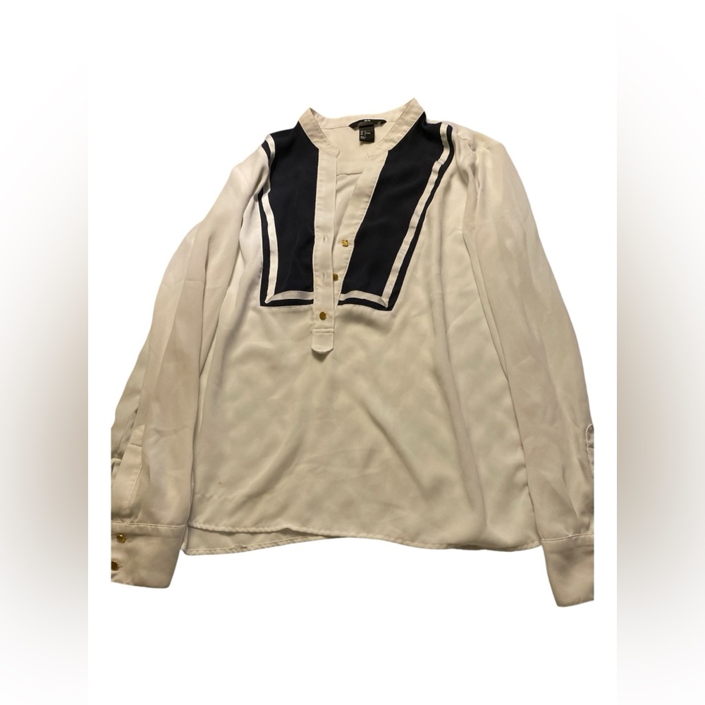 H&M Black And White Blouse